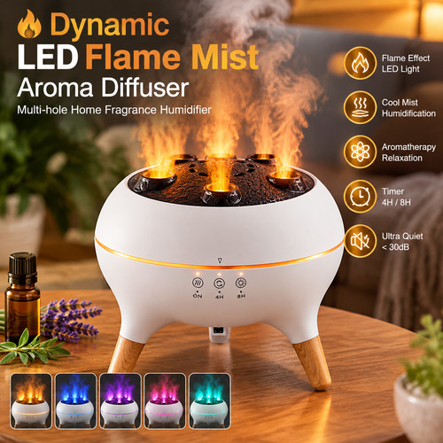 Flame aroma diffuser essential - aroma,